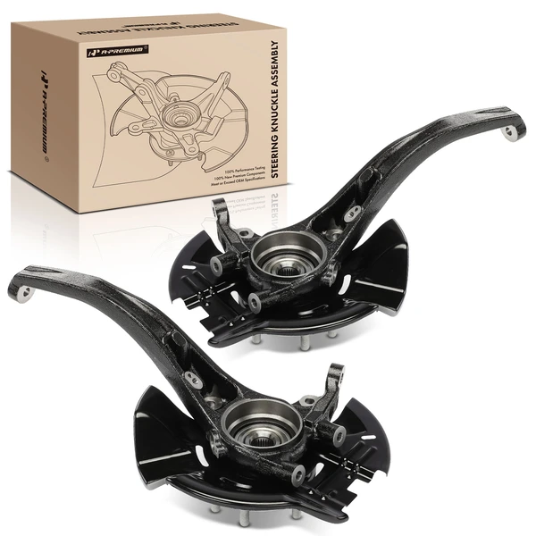 2 Pcs Front Steering Knuckle & Wheel Hub Bearing Assembly for 2006-2010 Hyundai Sonata