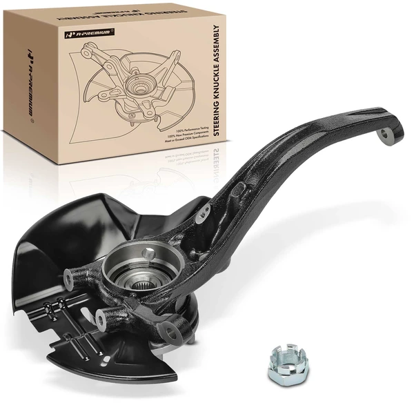 Front Passenger Steering Knuckle & Wheel Hub Bearing Assembly for 2006-2010 Hyundai Sonata