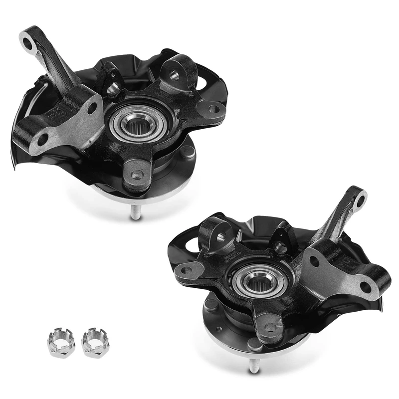 2 Pcs Front Steering Knuckle Assembly for 2002 Hyundai Elantra