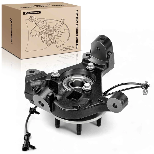 Front Driver Steering Knuckle and Hub Bearing for 1999-2006 Chevrolet Silverado 1500
