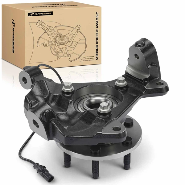 Front Passenger Steering Knuckle & Hub Bearing for Chevy Silverado 1500 GMC Cadillac