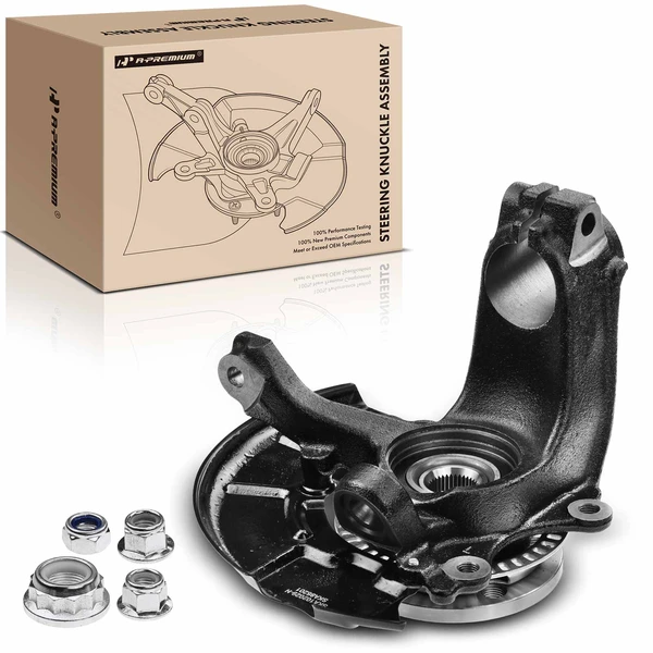 Front Driver Steering Knuckle & Wheel Hub Bearing Assembly for 1999-2005 Volkswagen Jetta