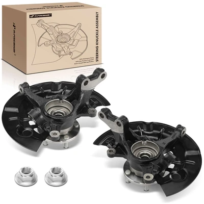 2 Pcs Front Steering Knuckle & Wheel Hub Bearing Assembly