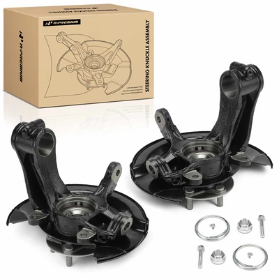 2 Pcs Front Casting Iron Steering Knuckle Assembly