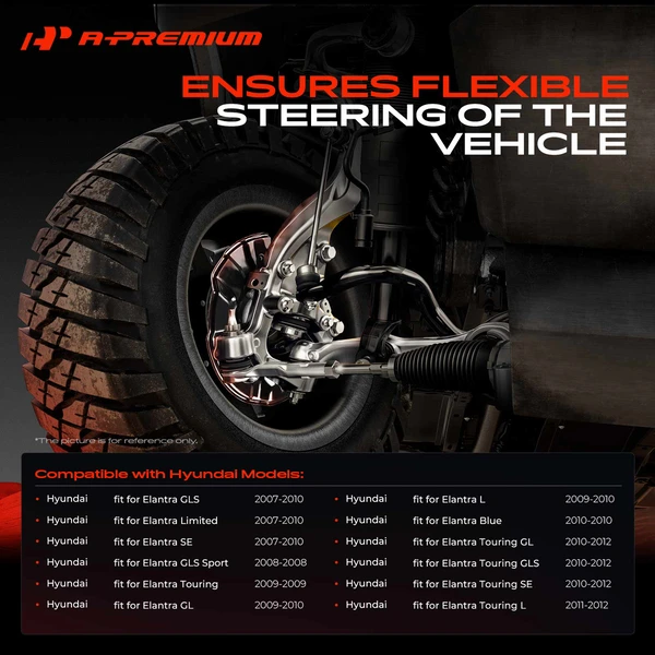 Front Driver Steering Knuckle & Hub Bearing Assembly for Hyundai Elantra 2007-2012