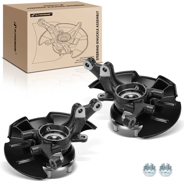 2 Pcs Front Driver & Passenger Steering Knuckle Assembly for Hyundai Elantra