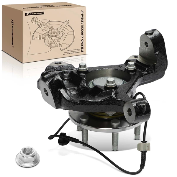 Front Driver Steering Knuckle & Hub Bearing for Chevy Silverado 1500 Cadillac GMC