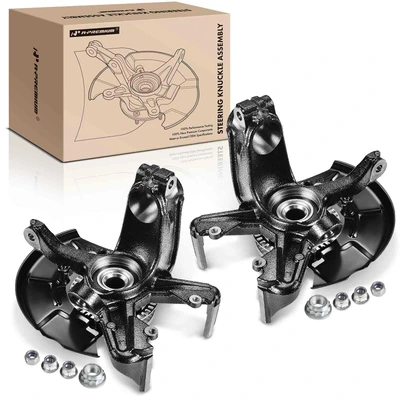 2 Pcs Front Steering Knuckle & Wheel Hub Bearing Assembly