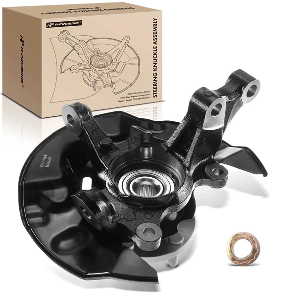 Front Driver Steering Knuckle & Wheel Hub Bearing Assembly for 2003-2008 Toyota Matrix