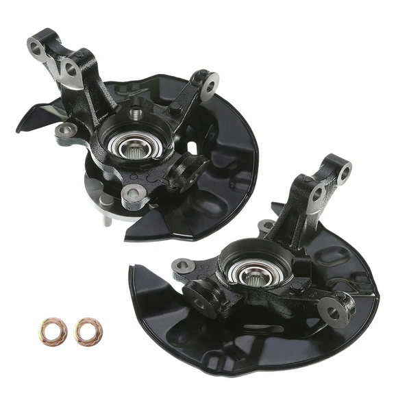 2 Pcs Front Steering Knuckle & Wheel Hub Bearing Assembly for 2003-2008 Toyota Matrix