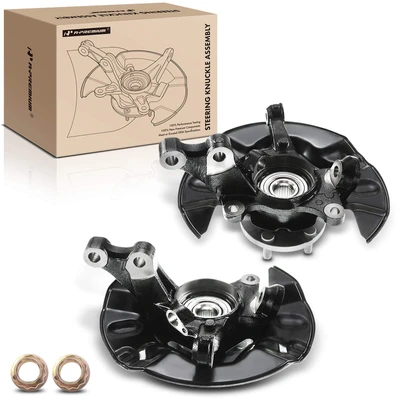 2 Pcs Front Steering Knuckle & Wheel Hub Bearing Assembly