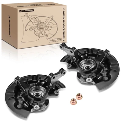 2 Pcs Front Steering Knuckle & Wheel Hub Bearing Assembly