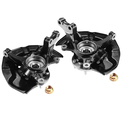 2 Pcs Front Steering Knuckle & Wheel Hub Bearing Assembly