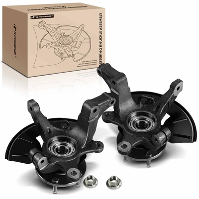 2 Pcs Front Steering Knuckle & Wheel Hub Bearing Assembly