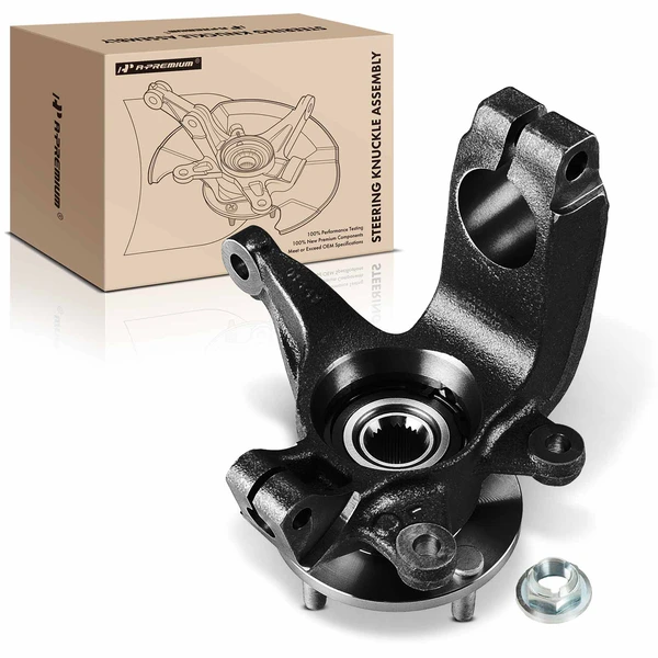 Front Driver Steering Knuckle & Wheel Hub Bearing Assembly for 2006-2011 Ford Focus