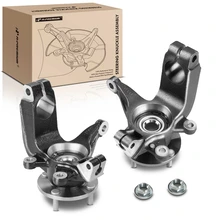 2 Pcs Front Steering Knuckle & Wheel Hub Bearing Assembly