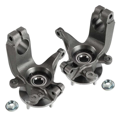 2 Pcs Front Steering Knuckle & Wheel Hub Bearing Assembly for 2006-2011 Ford Focus