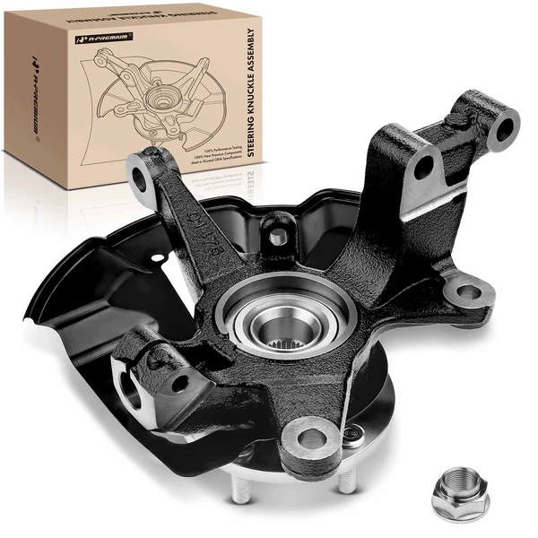 Front Driver Steering Knuckle & Wheel Hub Bearing Assembly for 2007-2015 Mazda CX-9