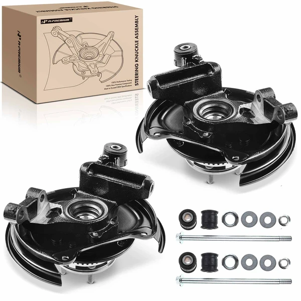 2 Pcs Rear Steering Knuckle & Wheel Hub Bearing Assembly for 2001-2008 Subaru Forester