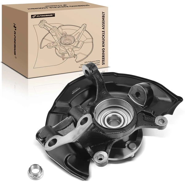 Front Passenger Steering Knuckle & Wheel Hub Bearing Assembly for Toyota Sienna