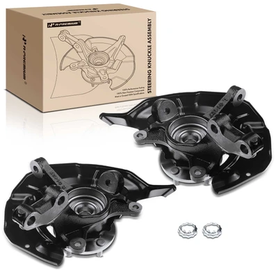 2 Pcs Front Steering Knuckle & Wheel Hub Bearing Assembly