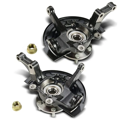 2 Pcs Front Steering Knuckle & Wheel Hub Bearing Assembly