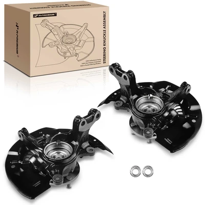 2 Pcs Front Steering Knuckle & Wheel Hub Bearing Assembly