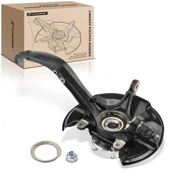 Front Passenger Steering Knuckle & Wheel Hub Bearing Assembly for 2009-2014 Acura TSX