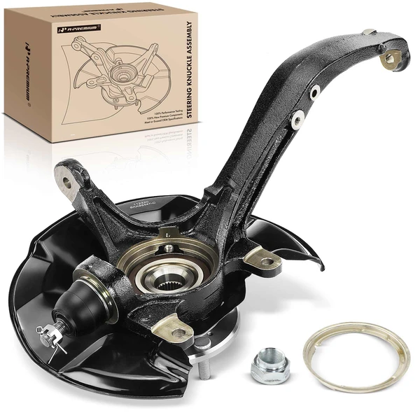 Front Driver Steering Knuckle & Wheel Hub Bearing Assembly for 2009-2014 Acura TSX