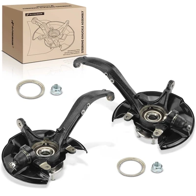 2 Pcs Front Steering Knuckle & Wheel Hub Bearing Assembly