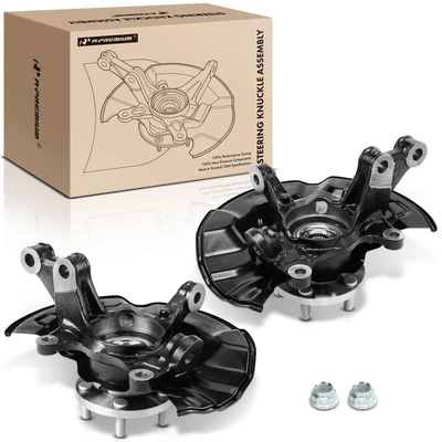 2 Pcs Front Steering Knuckle & Wheel Hub Bearing Assembly