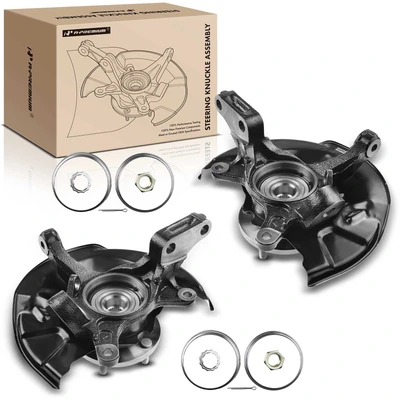 2 Pcs Front Steering Knuckle & Wheel Hub Bearing Assembly