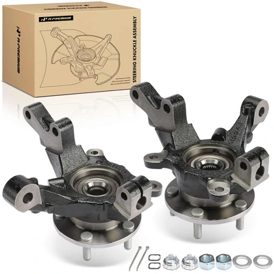 Pair Front Steering Knuckle & Hub Bearing Assembly for 2007-2012 Dodge Caliber