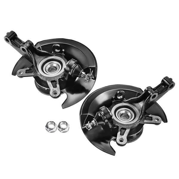 2 Pcs Front Steering Knuckle Assembly for Honda Civic 2003-2005 1.7L