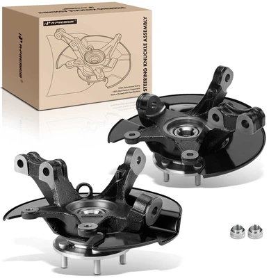 2 Pcs Front Steering Knuckle & Wheel Hub Bearing Assembly for 2005-2008 Honda Pilot