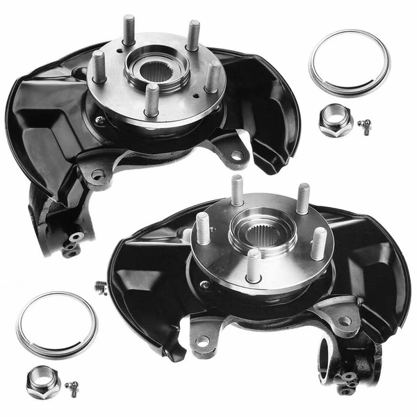 2 Pcs Front Steering Knuckle & Wheel Hub Bearing Assembly for 2013-2016 Honda Accord