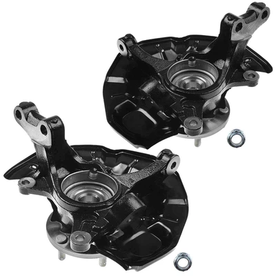 2 Pcs Front Steering Knuckle & Wheel Hub Bearing Assembly