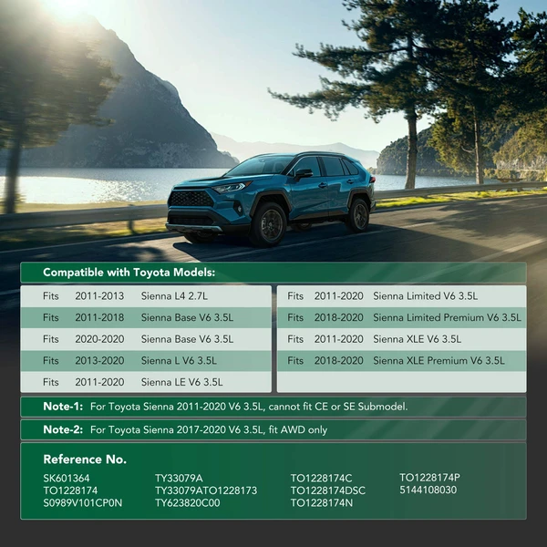 Front Lower Plastic Engine Splash Shield for Toyota Sienna 2011-2020