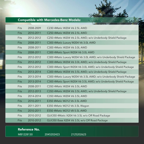 Front Center Engine Splash Shield for 2008-2014 Mercedes-Benz C300
