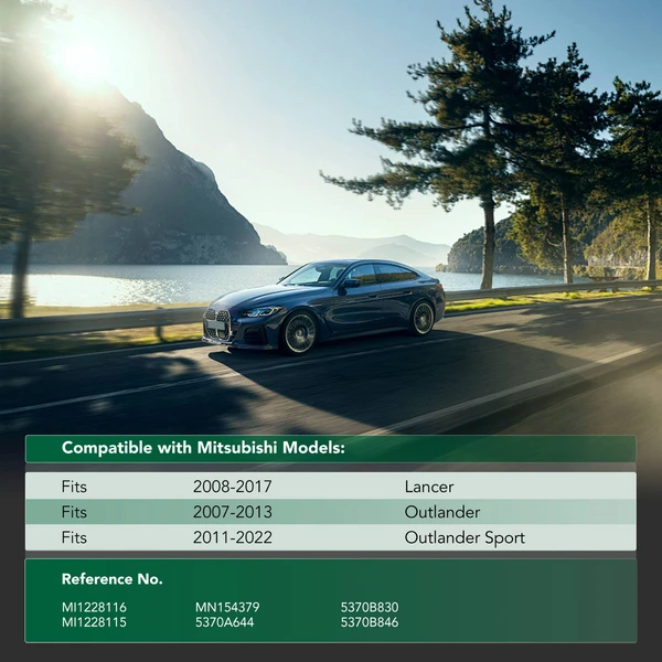 2 Pcs Front Driver & Passenger Under Cover Engine Splash Shield for Mitsubishi Outlander