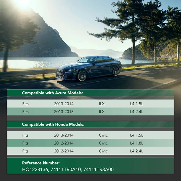 Front Engine Splash Shield Under Cover for Honda Civic 2012-2014 Acura ILX 2013-2015