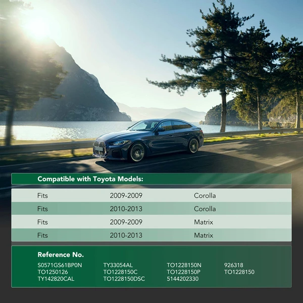 Front Driver Engine Splash Undercar Shield for Toyota Corolla Corolla Matrix 2009-2013