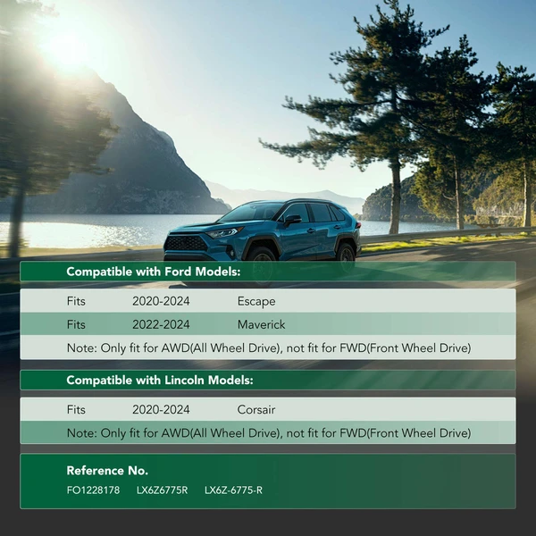 Front Lower Engine Splash Shield for Ford Escape 2020-2024 Lincoln Corsair AWD