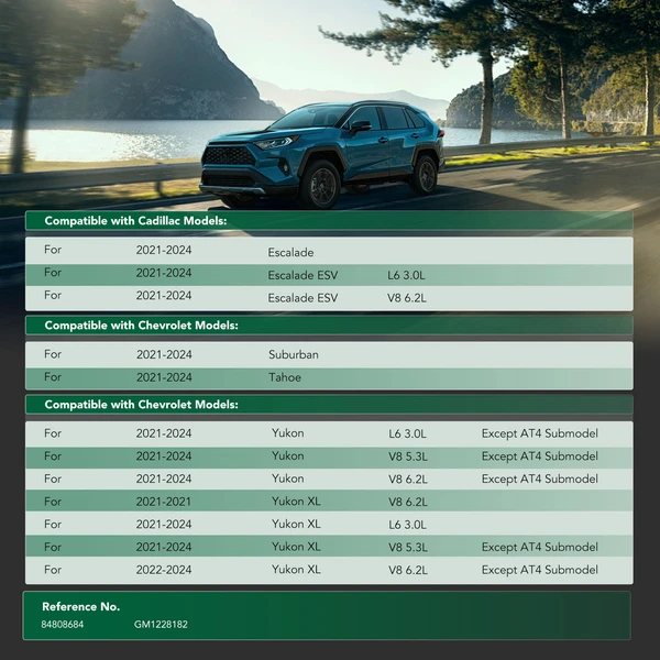 Front injection molding Engine Splash Shield for 2021-2024 GMC Yukon XL