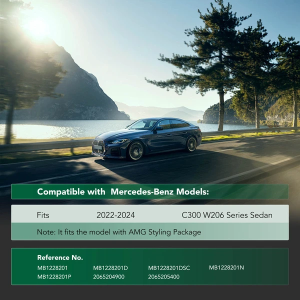 Front Lower Engine Splash Shield for Mercedes-Benz C300 2022-2024 Sedan L4 2.0L