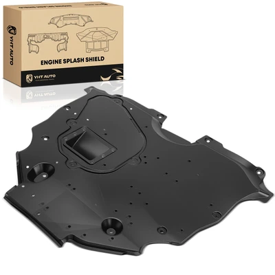 Center Lower Plastic Black Engine Splash Shield