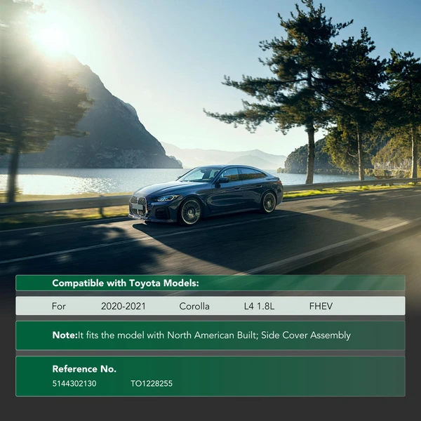 Passenger Engine Splash Shield for Toyota Corolla 2020-2021 L4 1.8L