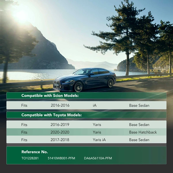 Front Lower Engine Splash Shield for Toyota Yaris 2016-2020 Scion iA 2016