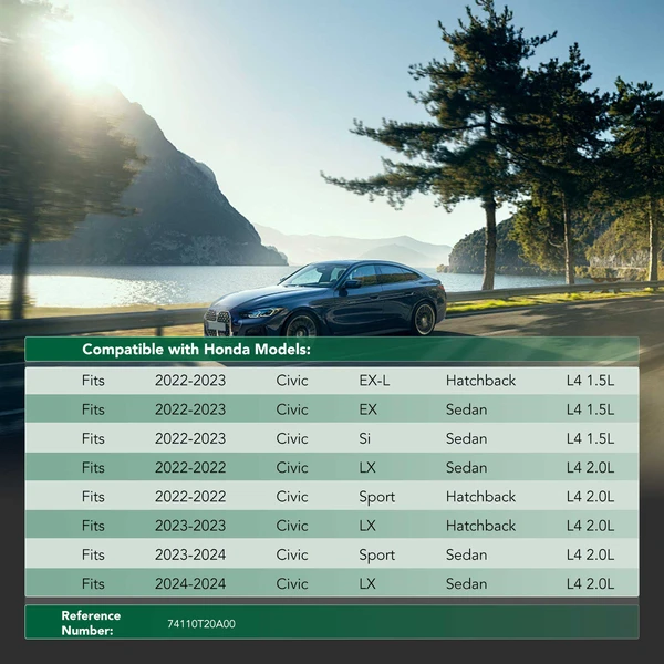 Front Plastic Engine Splash Shield for Honda Civic 2022-2024