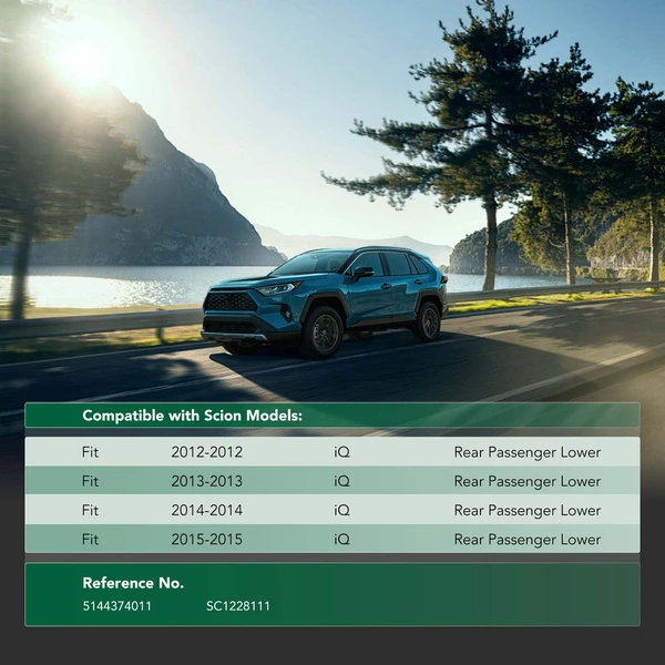 Rear Passenger Lower Black Plastic Engine Splash Shield for 2012-2015 Scion iQ